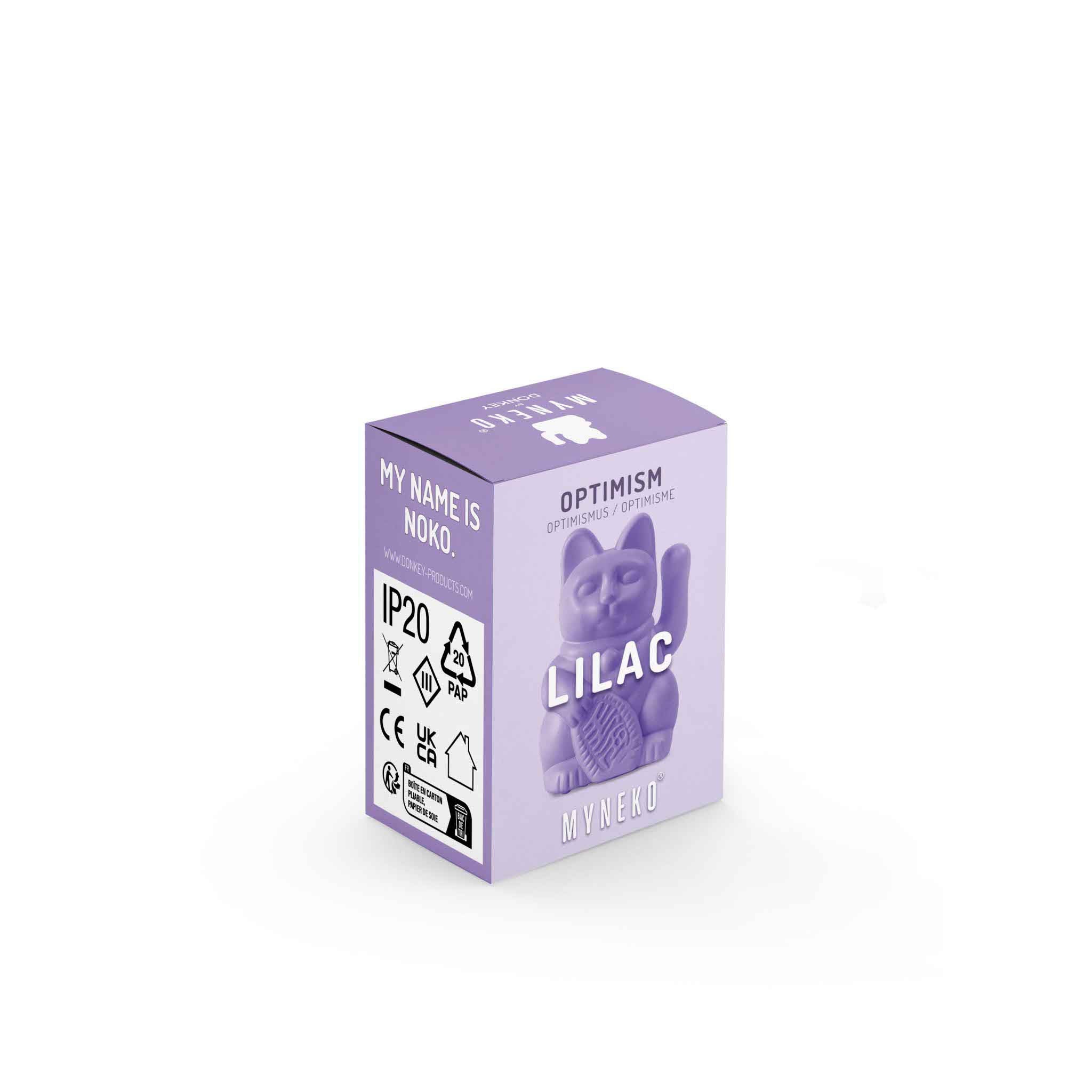 Solar Lucky Cat Winkekatze lila