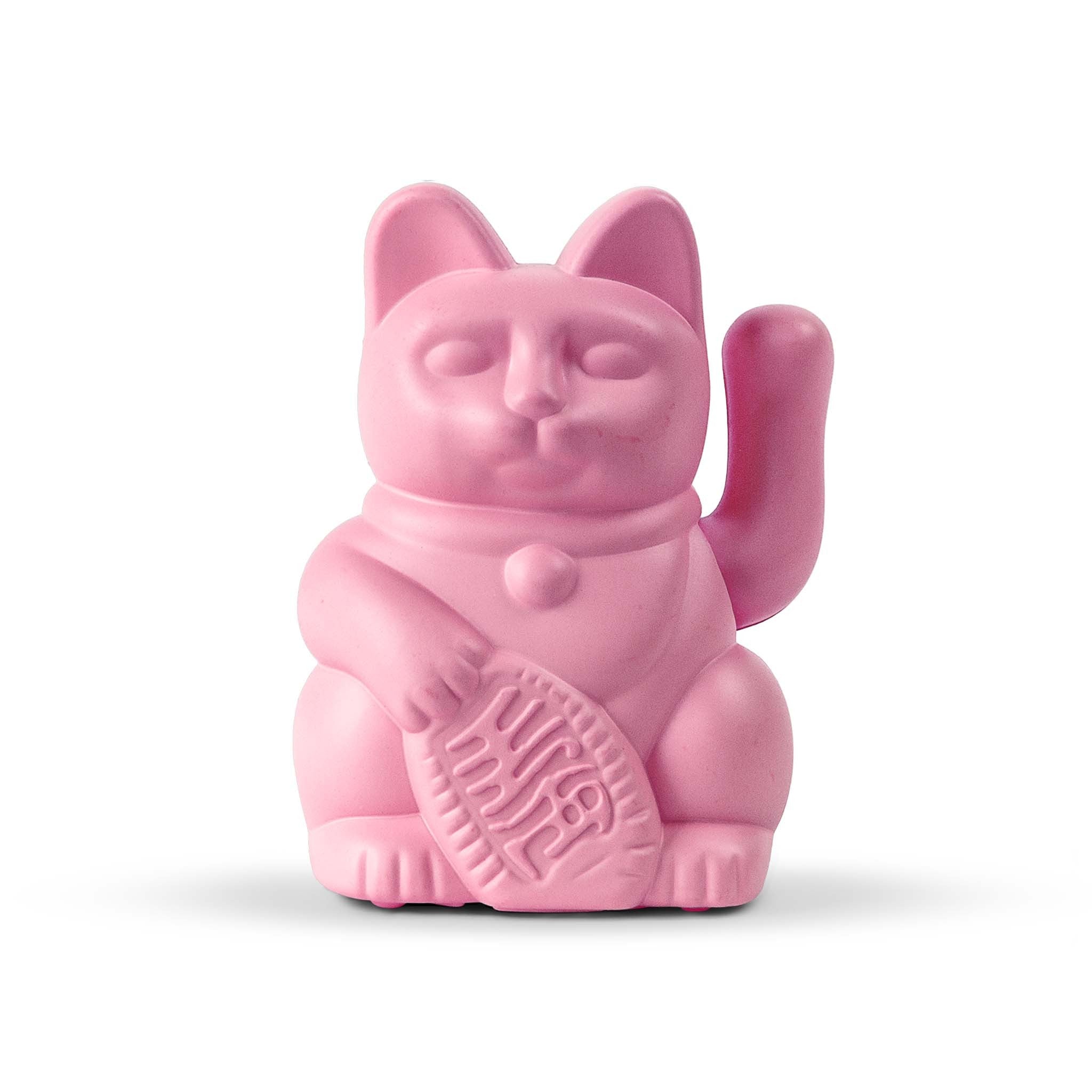 Solar Lucky Cat Winkekatze hot pink