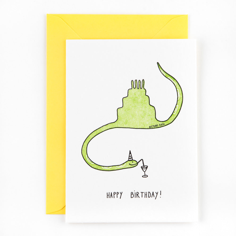 Happy Birthday Snake - Card