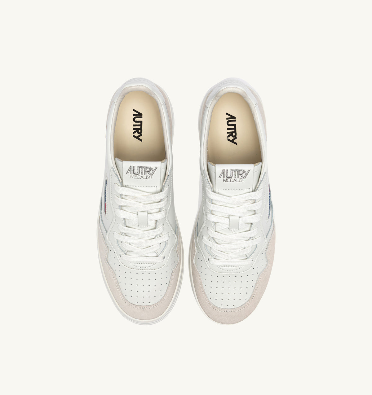 AUTRY Women Medalist LS30 - Leather/Suede Total White