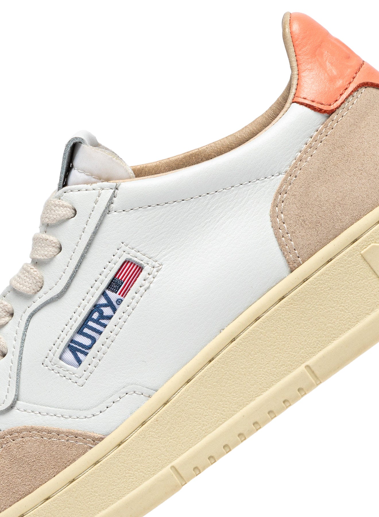 AUTRY Women Medalist LS13 - Leder weiß/peach pink