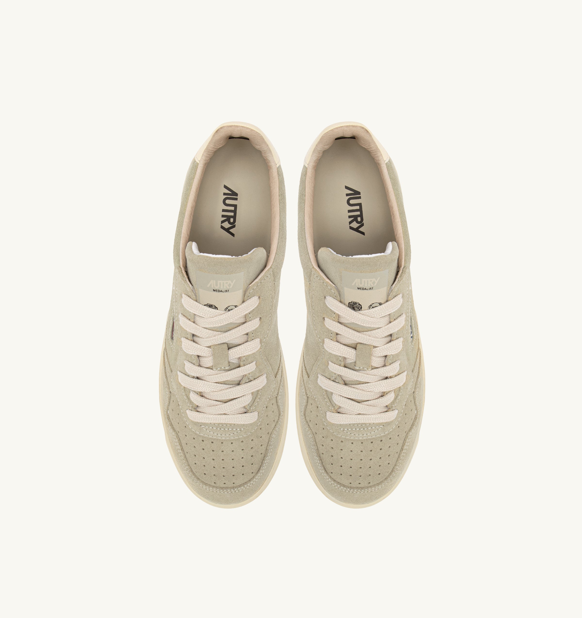 AUTRY Women Medalist UH02 - Suede papyrus/weiß