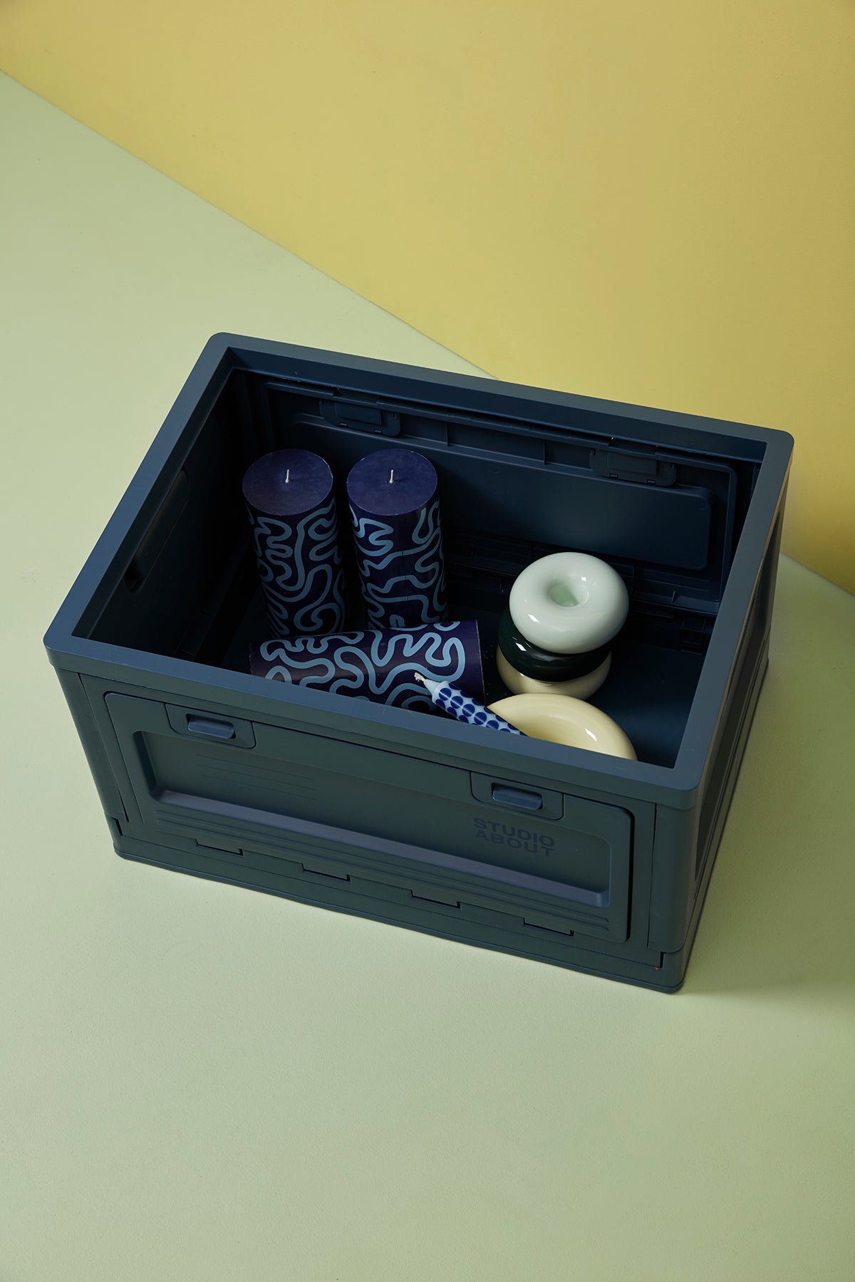 stapelbare Aufbewahrungsbox "Medium Dark Blue"