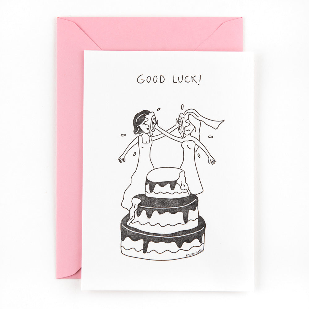 Good luck Wedding cake - Women - Card