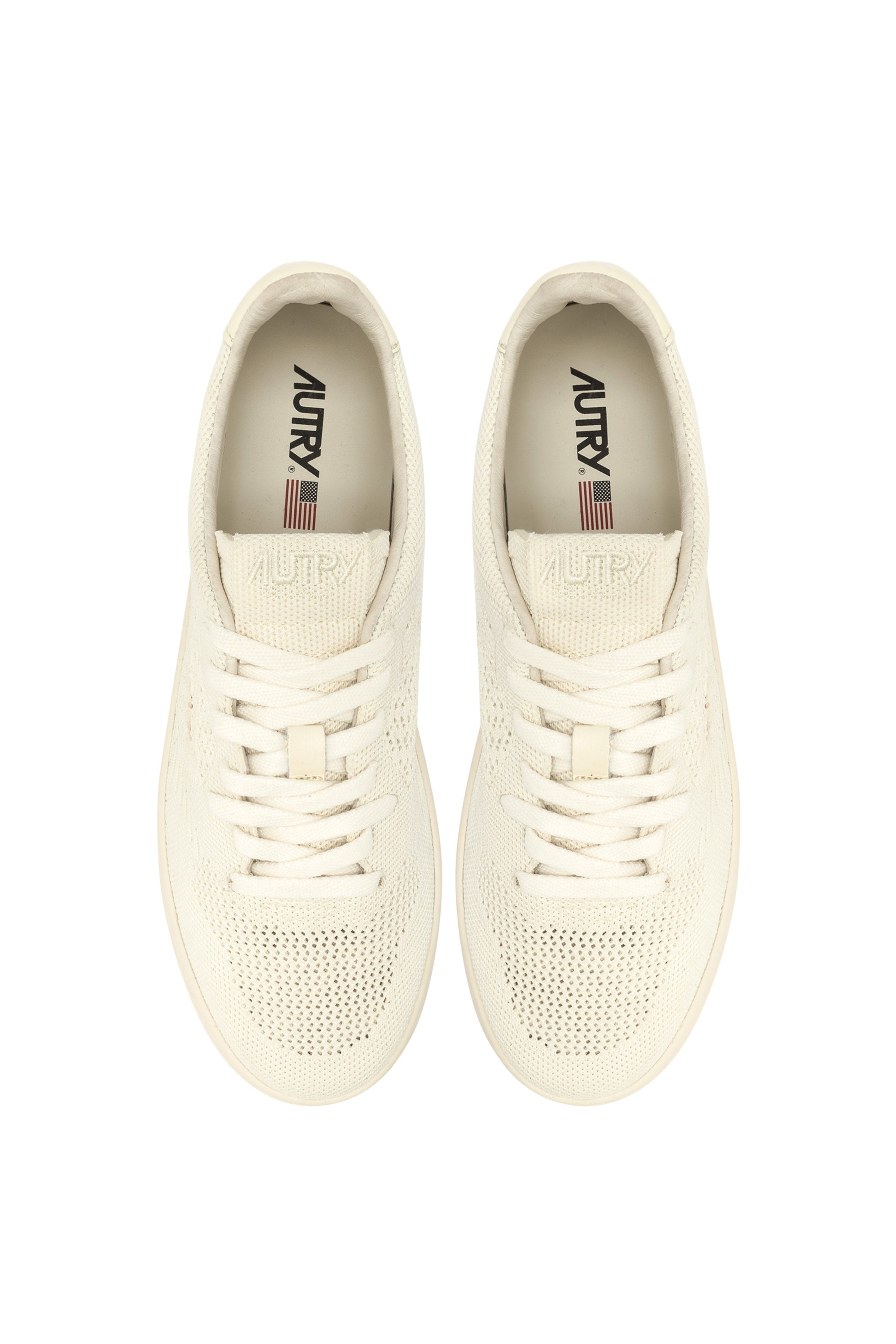 AUTRY Women Easeknit KN10 - knit/leder winter white