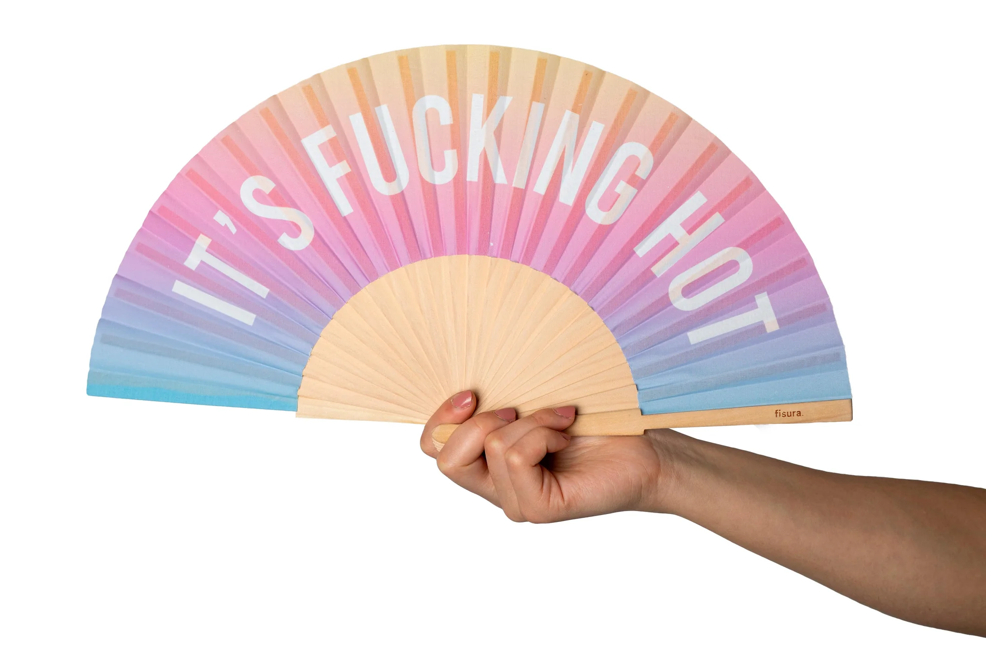 Hand fan FUCKING HOT gradient - glow
