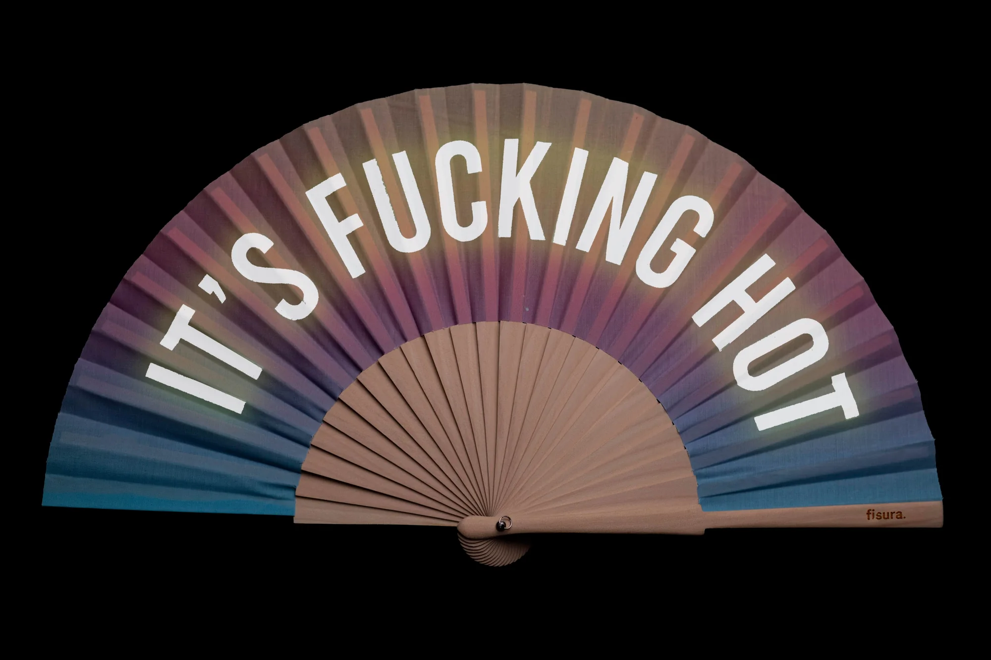 Hand fan FUCKING HOT gradient - glow