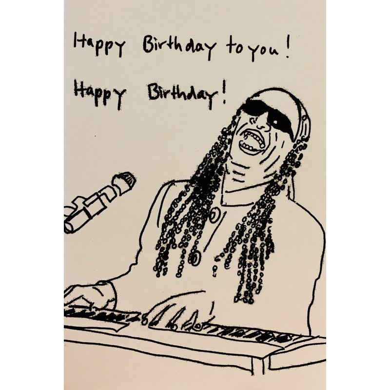 Stevie Wonder Happy Birthday - Klappkarte