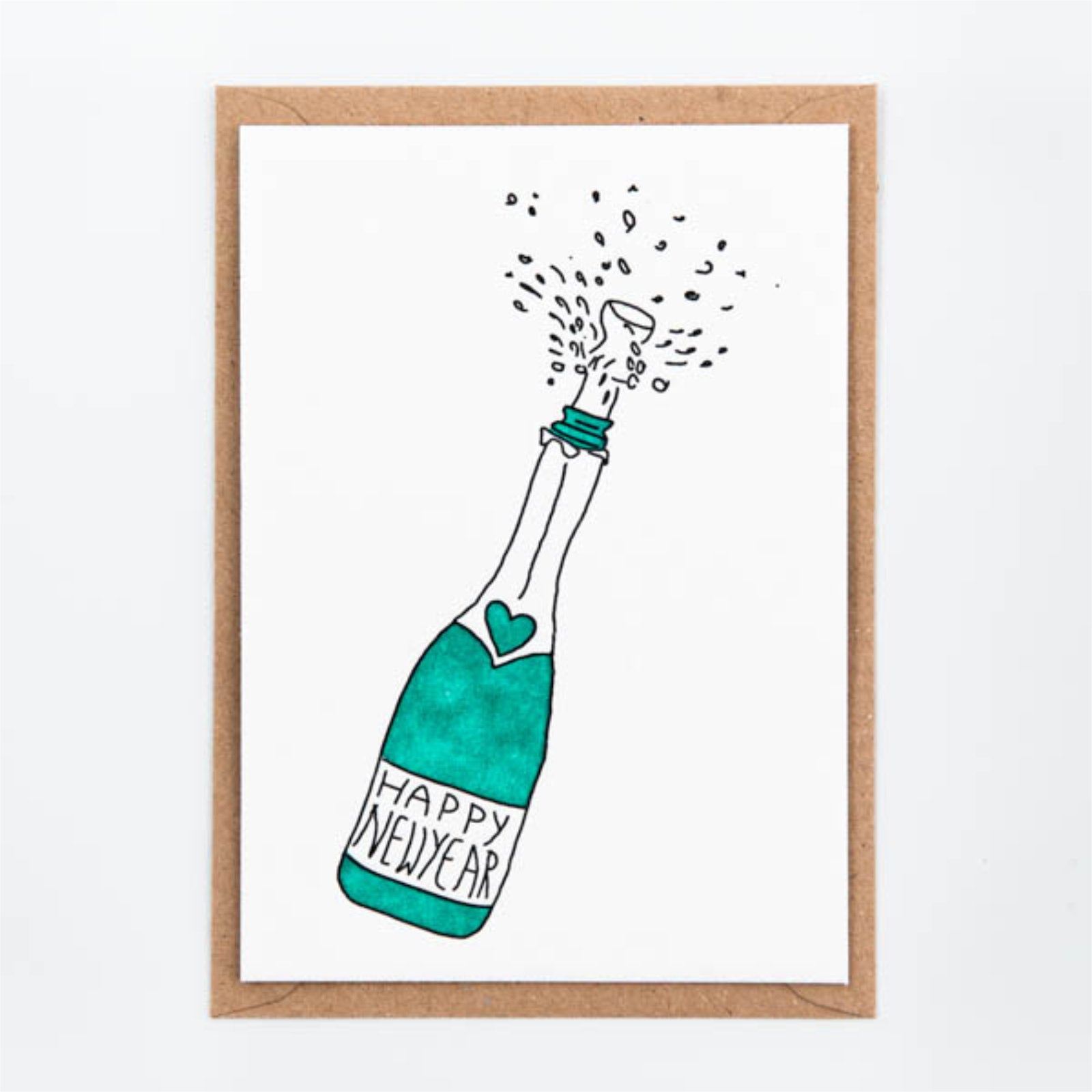 Champagne - Letterpress Karte