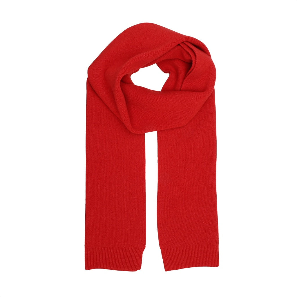 Merino Wool Scarf Scarlet Red OS