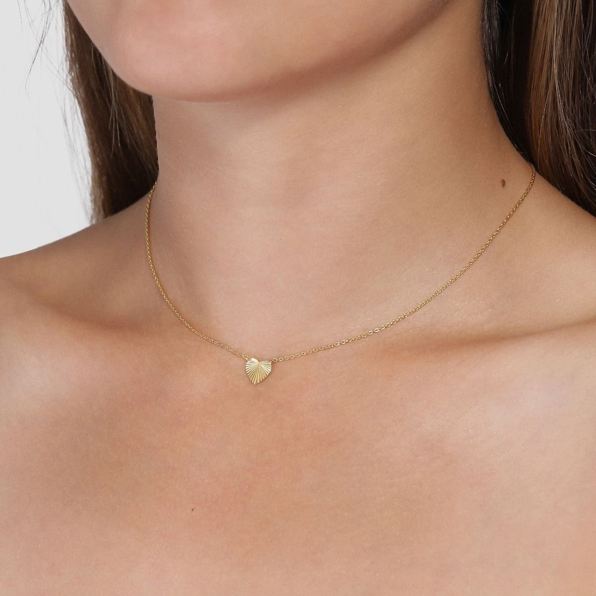 Reflection Heart Necklace - Gold