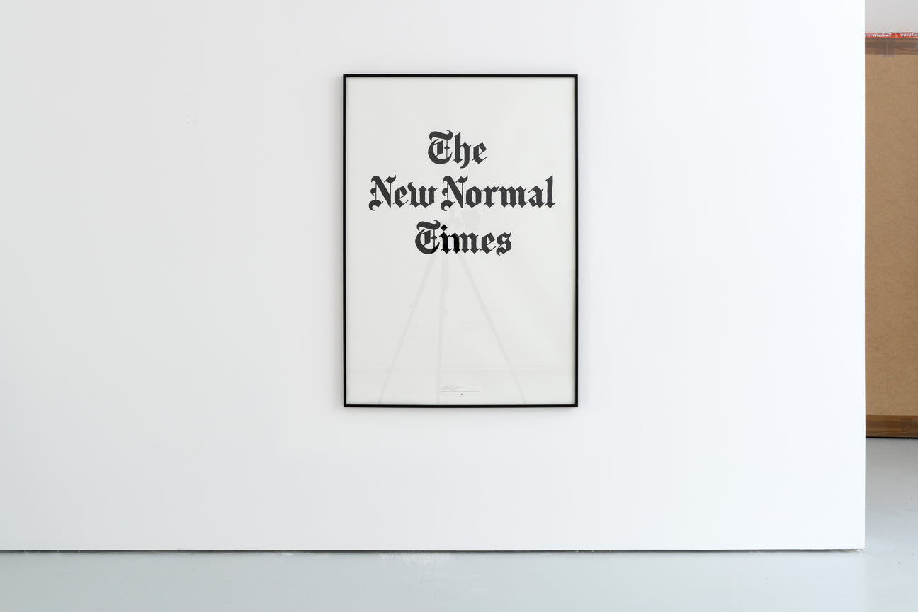 Siebdruck - THE NEW NORMAL TIMES white 70 x 100 cm